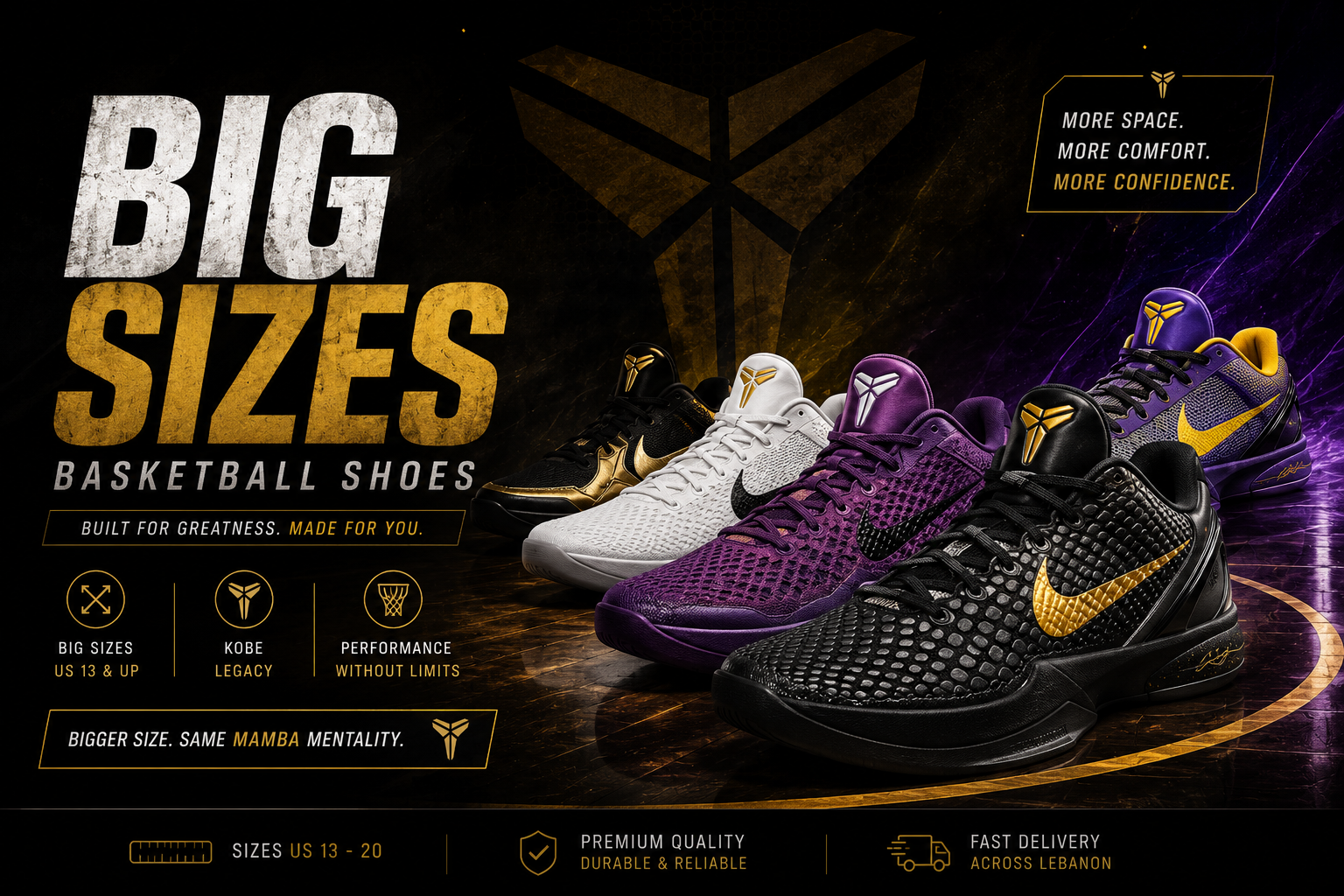 Big Sizes Basketball shoes