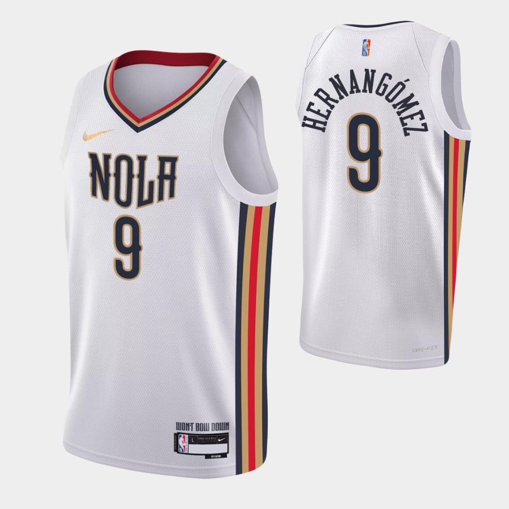 Maillot Nola blanc/orange 9 hernangomez