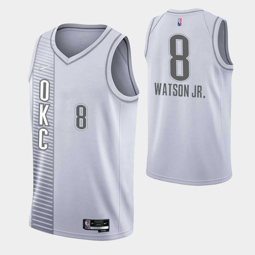 OKC blanc 8 Watson Jr. Jersey