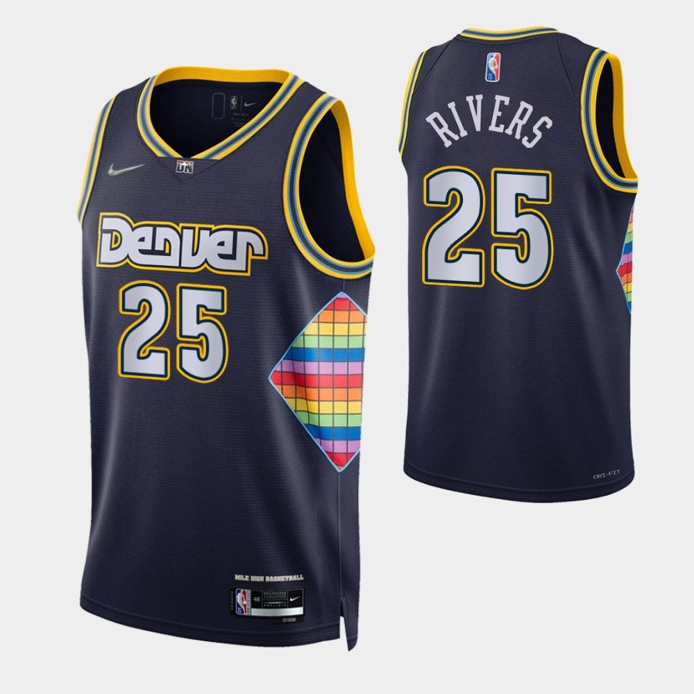 Denver blue/multi color 25 rivers jersey