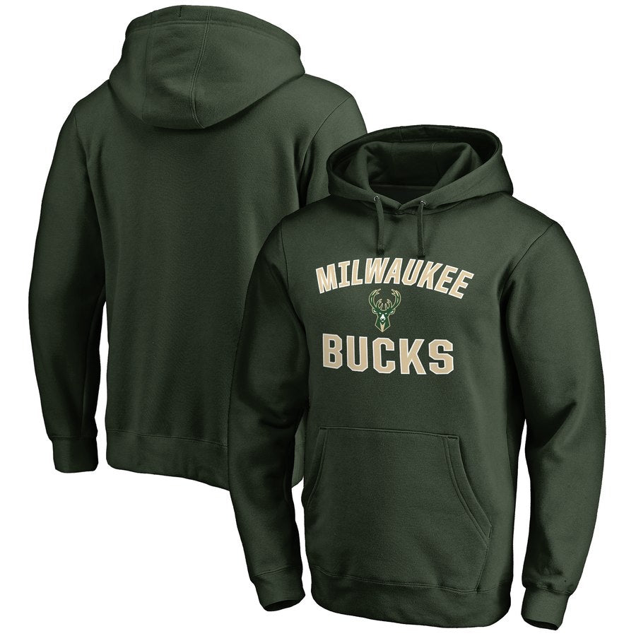 Sweat à capuche vert olive Milwaukee Bucks