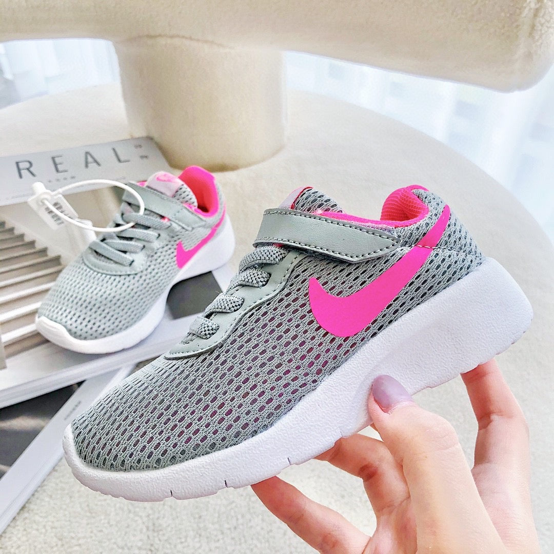 Nike running grey and pink shoes