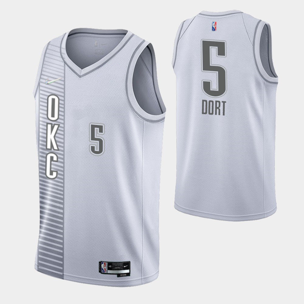 OKC white 5 dort jersey