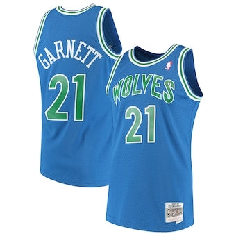 Retro Minnesota timberwolves blue jersey