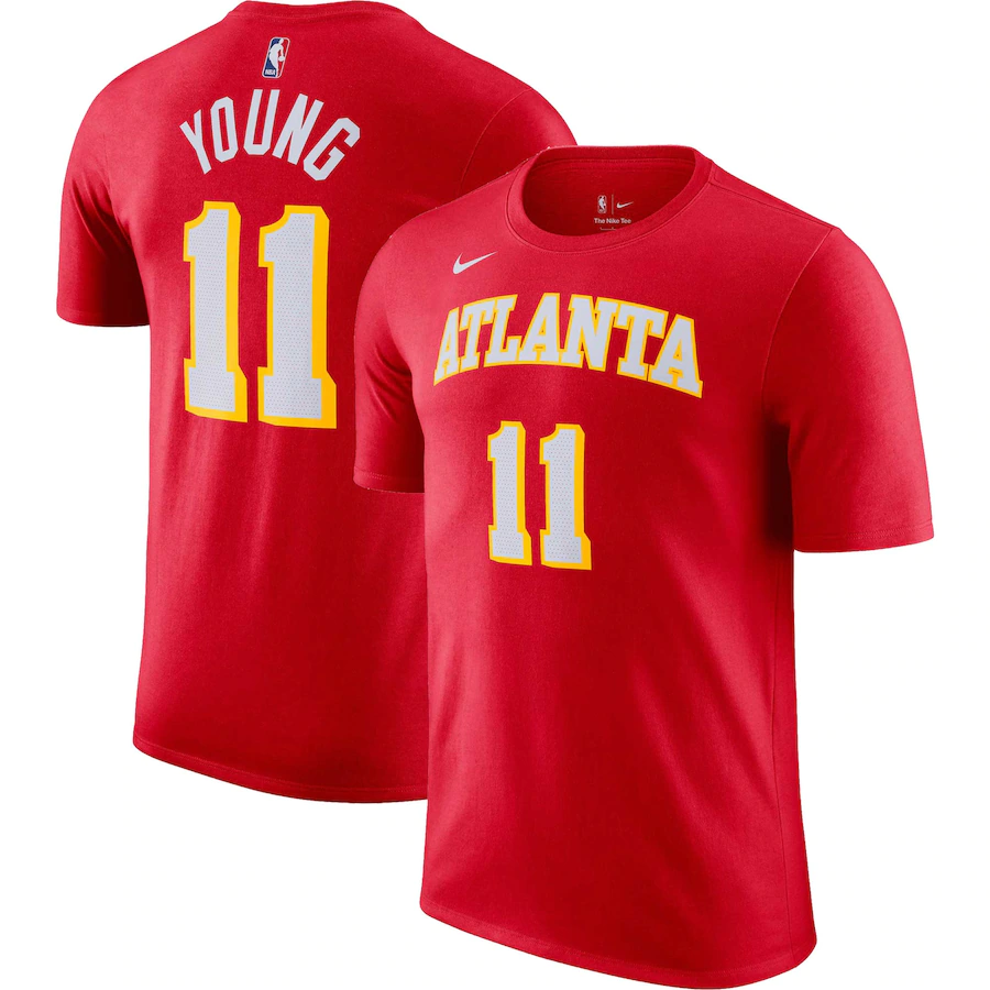 T-shirt rouge Air Jordan NBA Atlanta Hawks Statement Edition ''Trae Young''