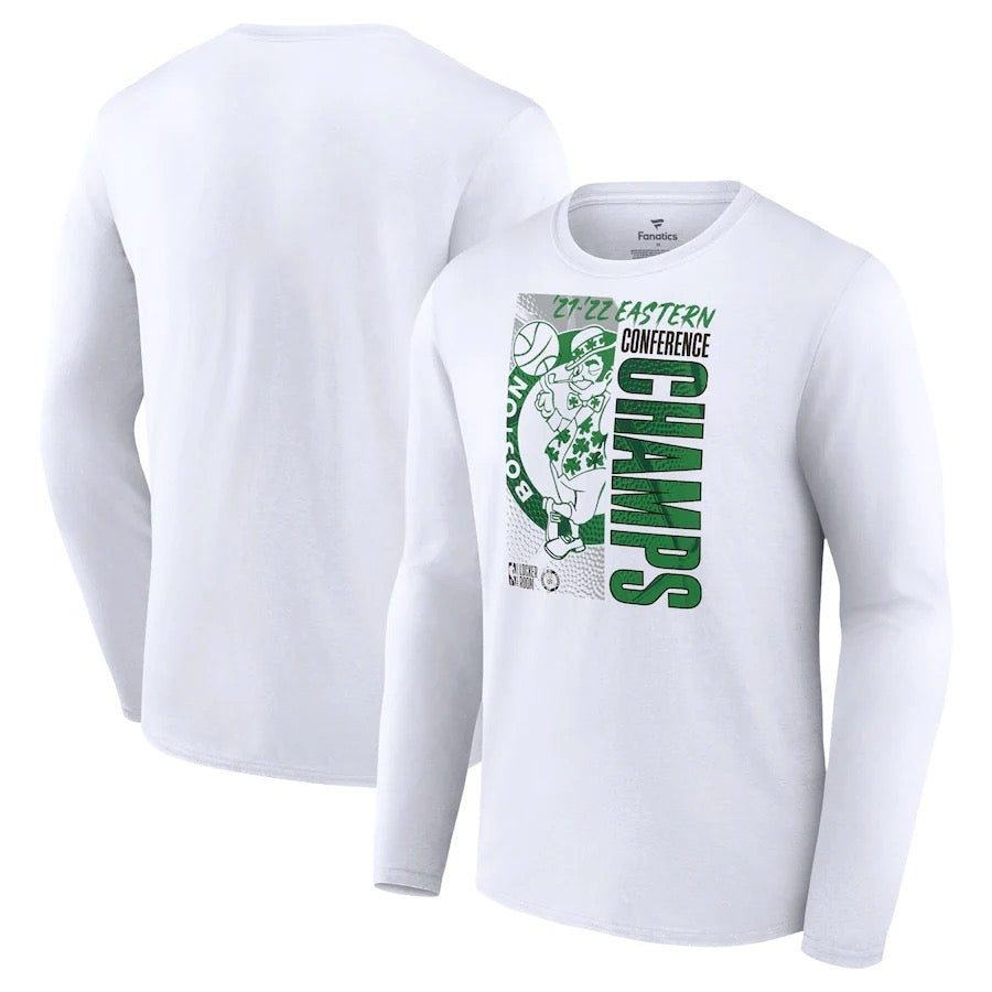Chemise longue blanche et verte des Boston Celtics