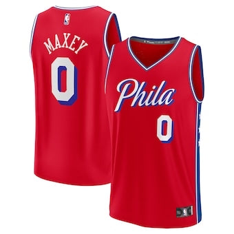 Maillot rouge des 76ers de Philadelphie