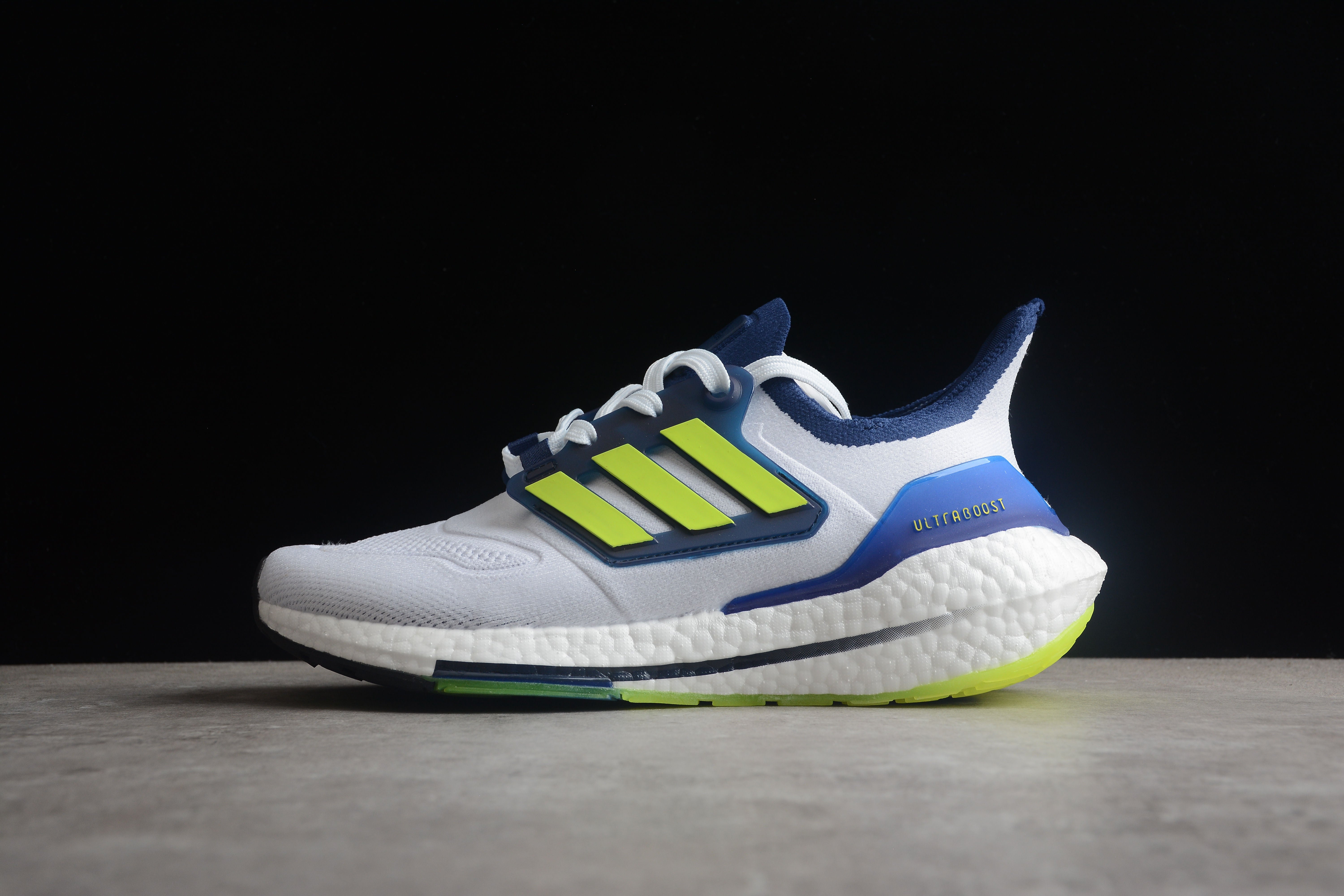 Adidas ultraboost white/yellow /blue shoes