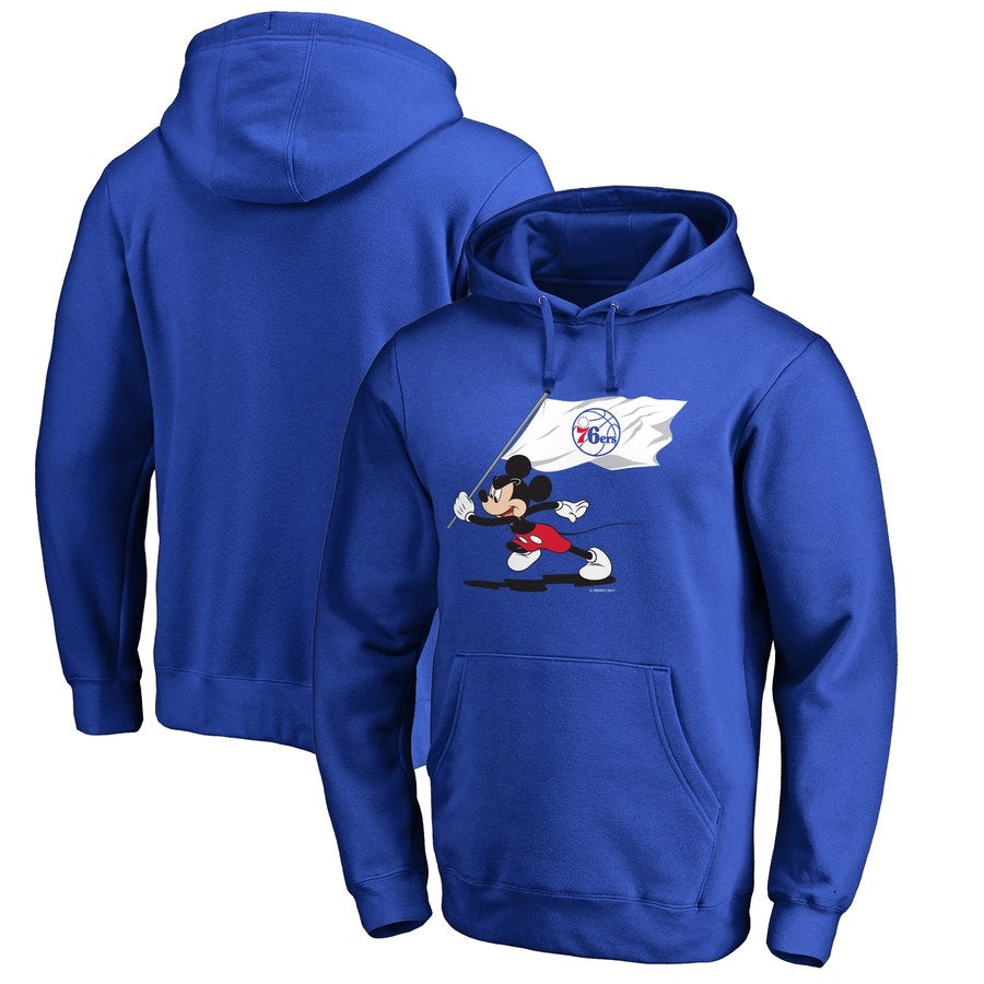 Sweat à capuche Mickey Mouse bleu des Philadelphia 76ers