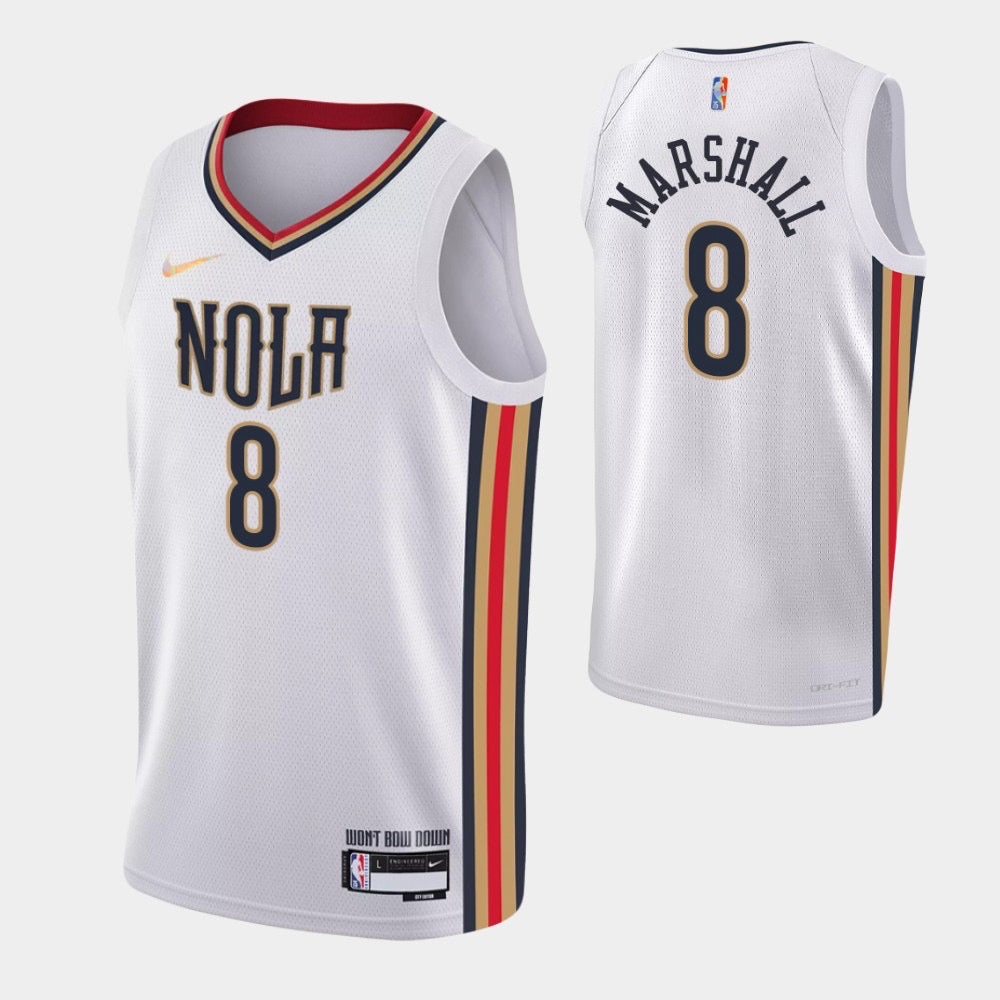 Maillot Nola 8 marshall blanc/orange