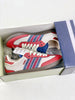 Adidas samba red and blue shoes