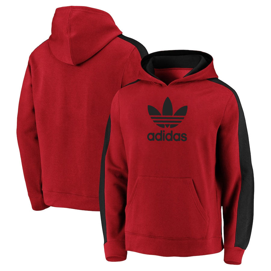 Adidas red and black hoodie