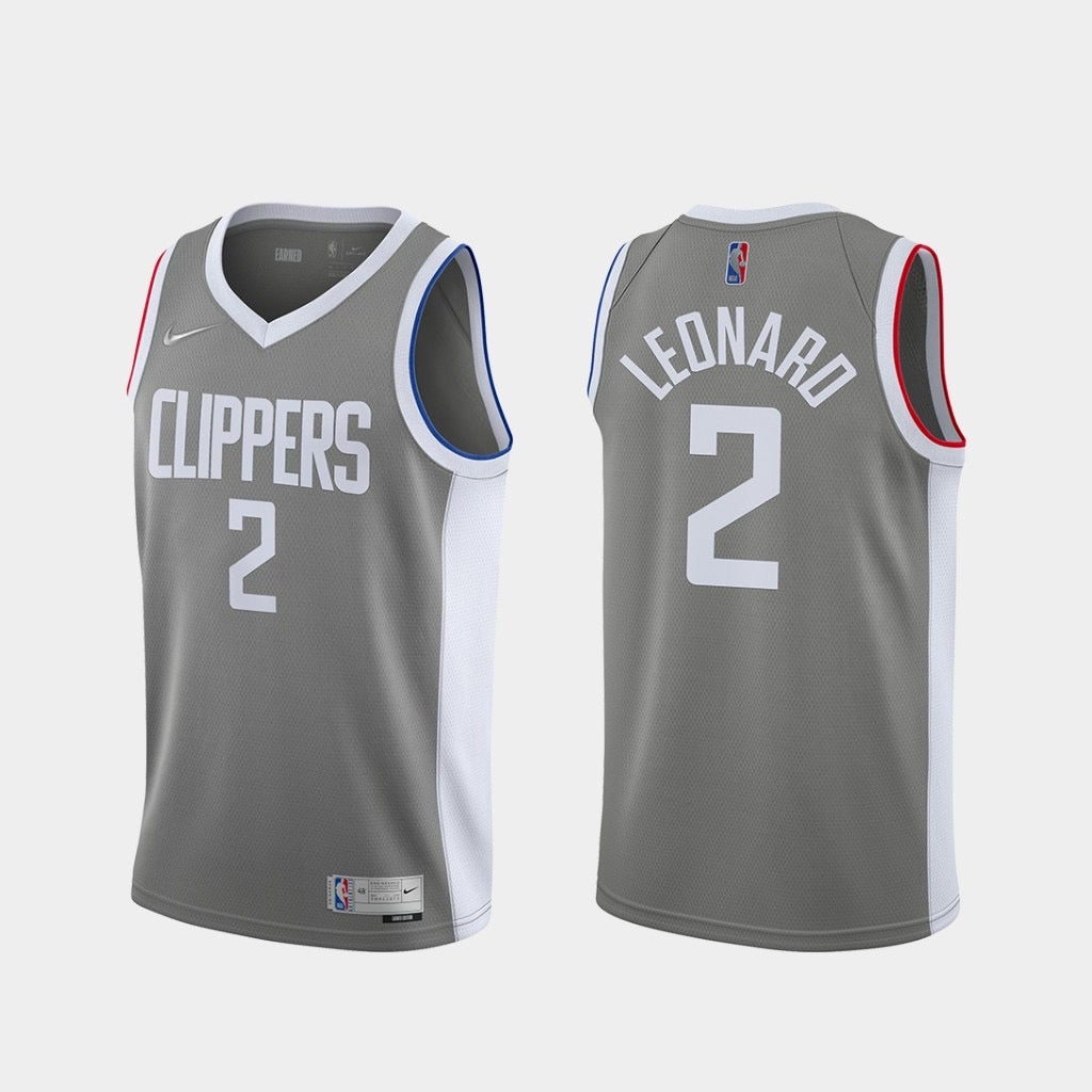 Clippers grey 2 leonard jersey