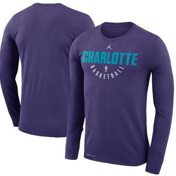 Chemise longue violette et bleue Charlotte Hornets