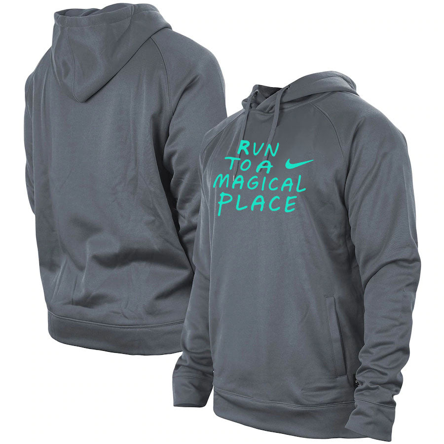 Nike 20 dark grey and aqua blue hoodie