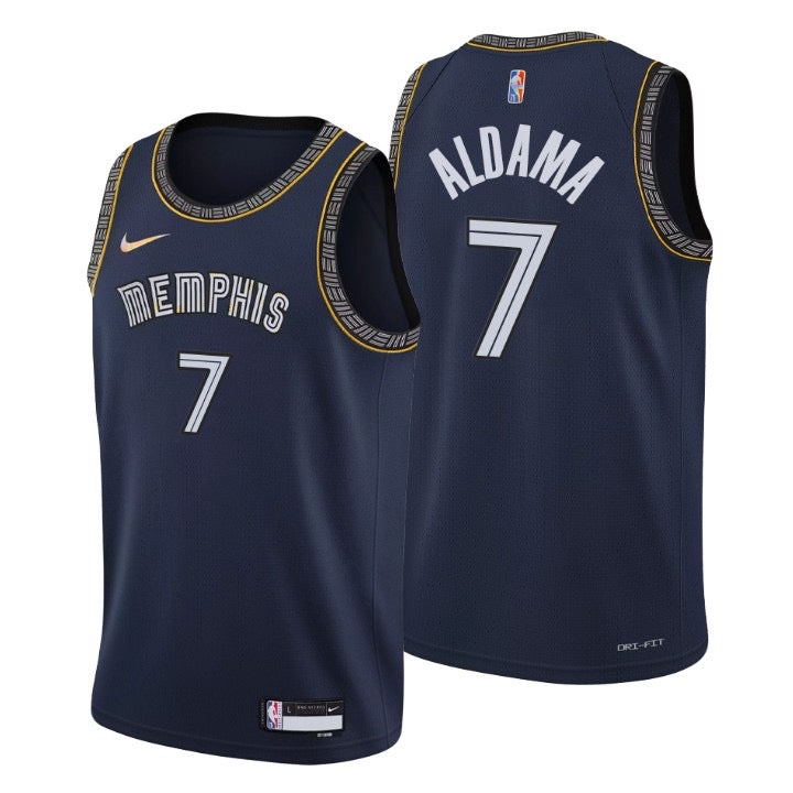 Memphis dark blue 7 aldama jersey