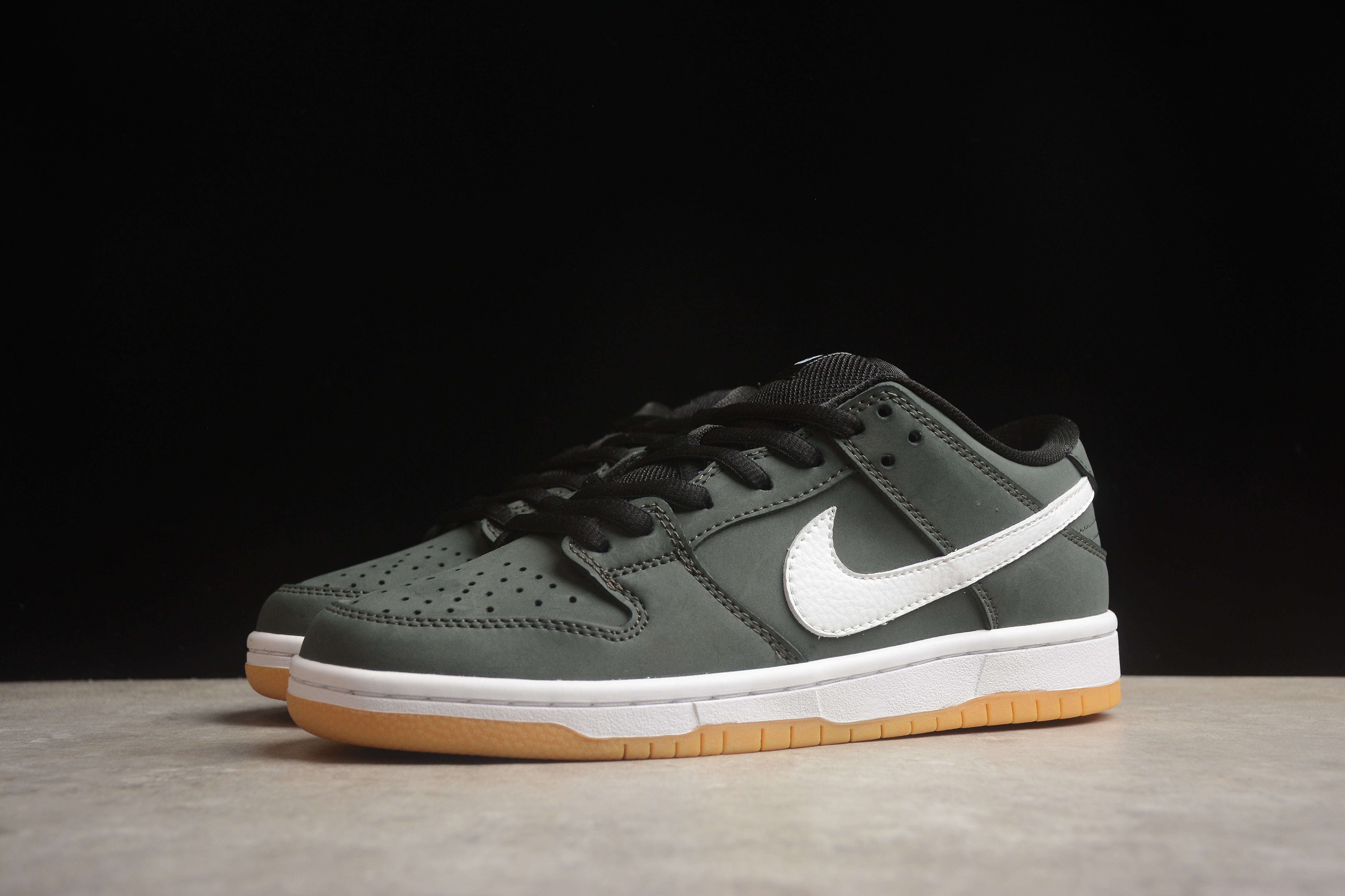 Nike SB dunk low black and white raw shoes