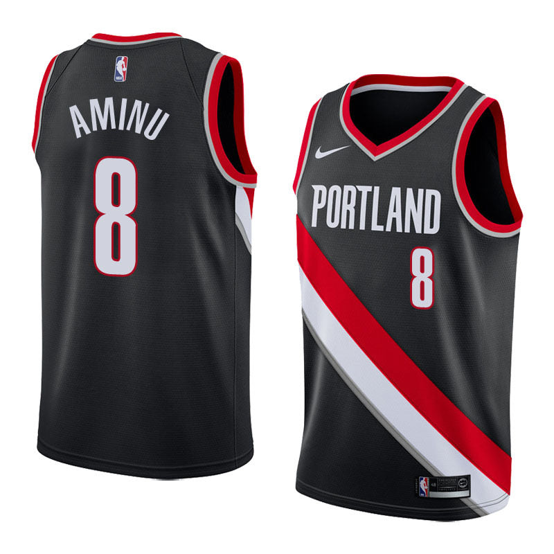 Portland black 8 aminu jersey