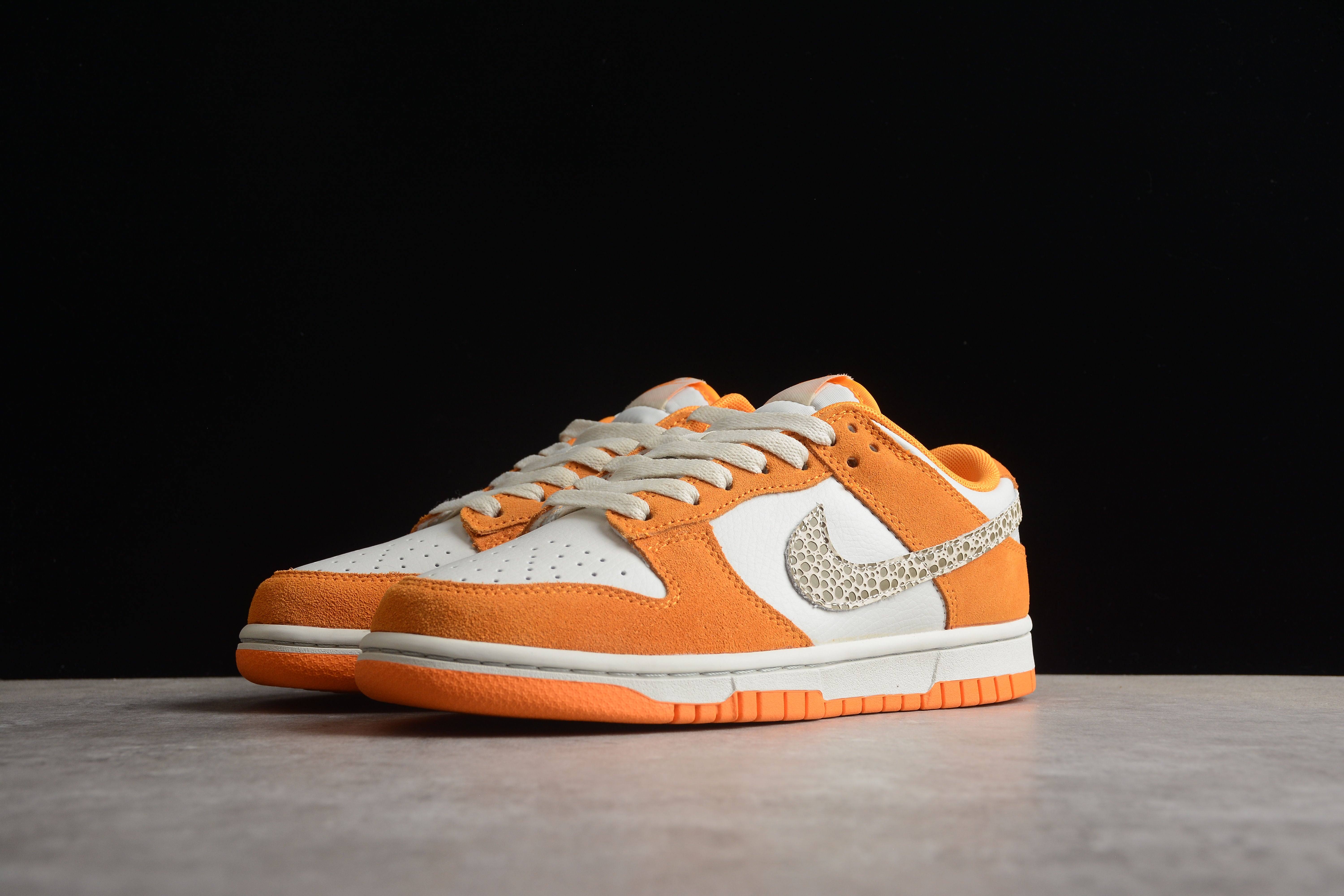 Nike SB dunk low orange swoosh shoes