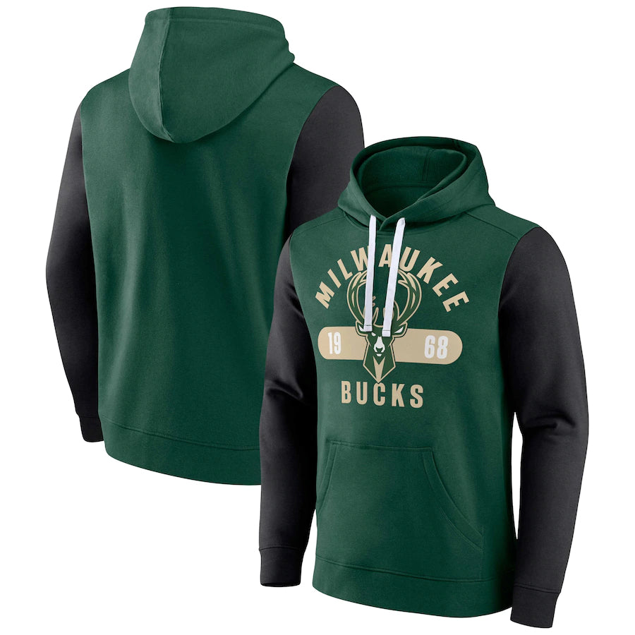 Sweat à capuche vert olive Milwaukee Bucks