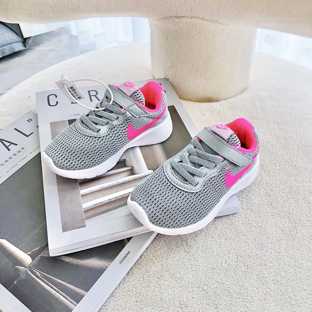 Nike running grey and pink shoes