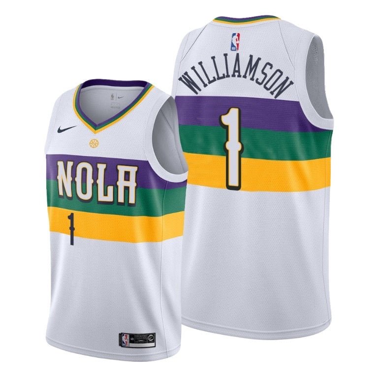 Nola white 1 williamson jersey