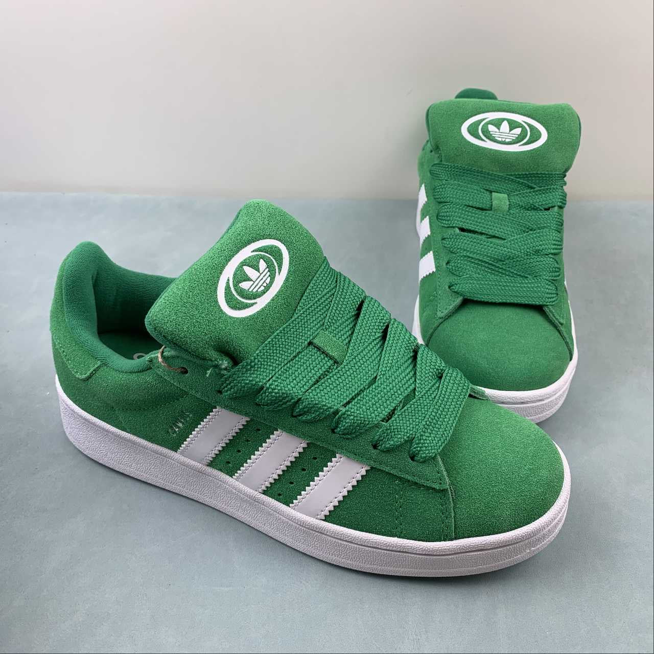 Adidas campus green shoes