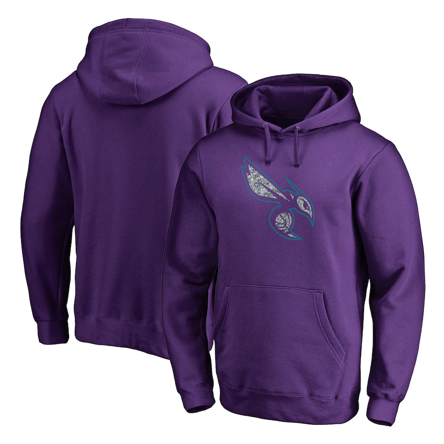 Sweat à capuche moustiques violet Charlotte Hornets