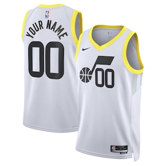 Utahh jazz yellow/white jersey