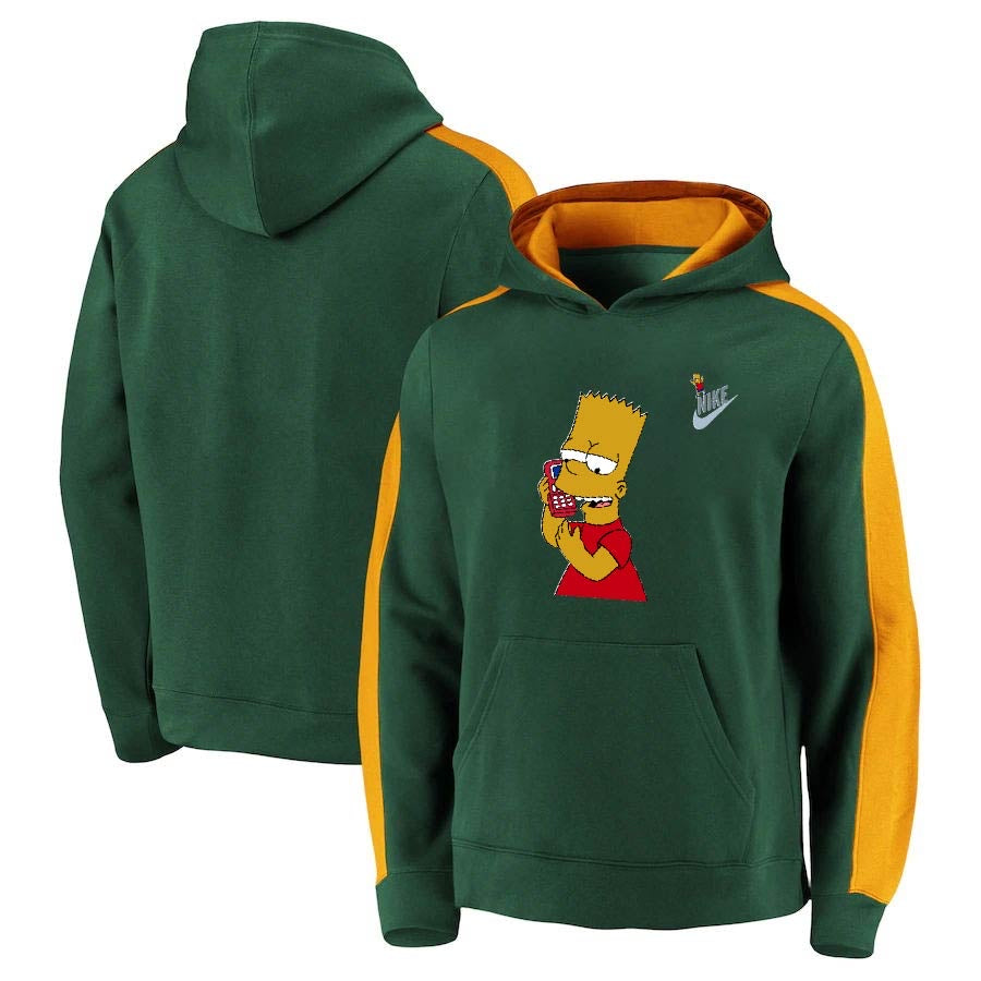 Nike yellow-green simpsons  hoodie