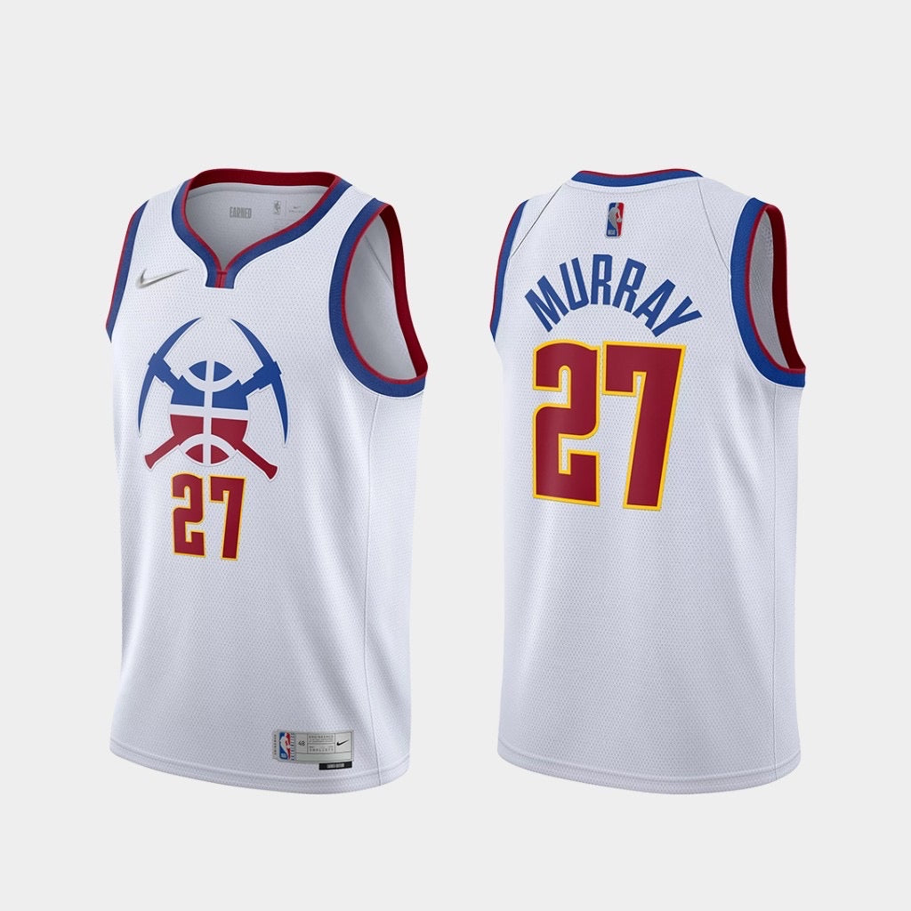 Denver nuggets white 27 murray jersey