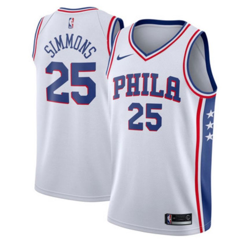 Philadelphia 76ers 25 simmons  jersey