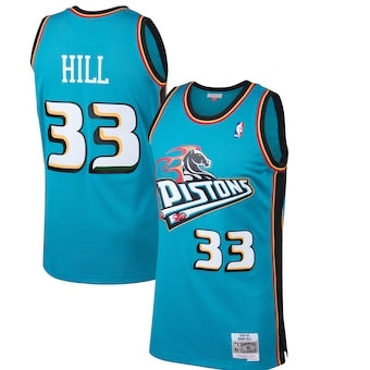 Retro Detroit pistons light blue jersey