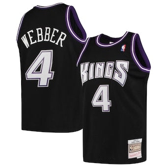 Maillot rétro des Kings de Sacramento noir