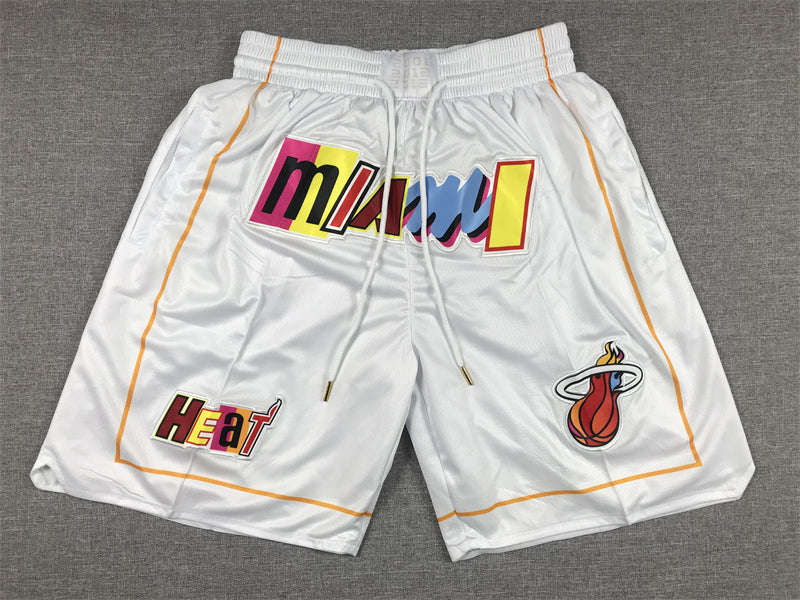 Short blanc soyeux Miami Heat