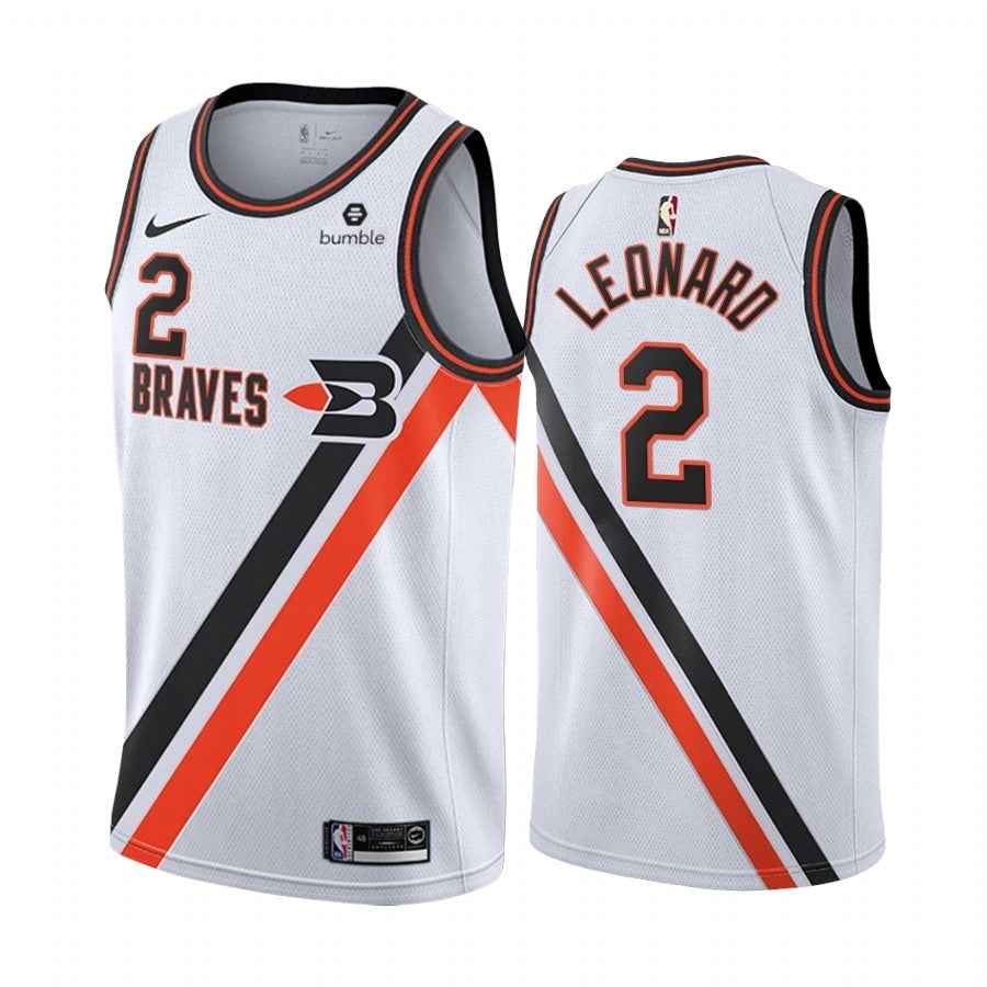 Maillot Leonard Braves blanc/rouge 2