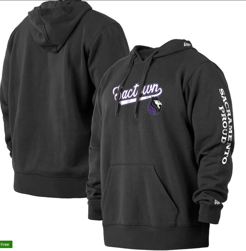 Sweat à capuche noir des Kings de Sacramento