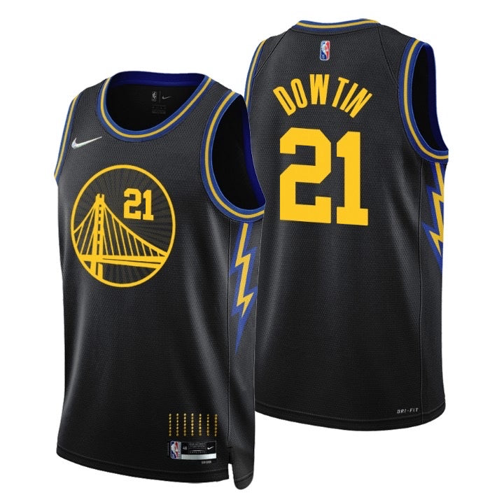 State warriors black 21 dow tin jersey