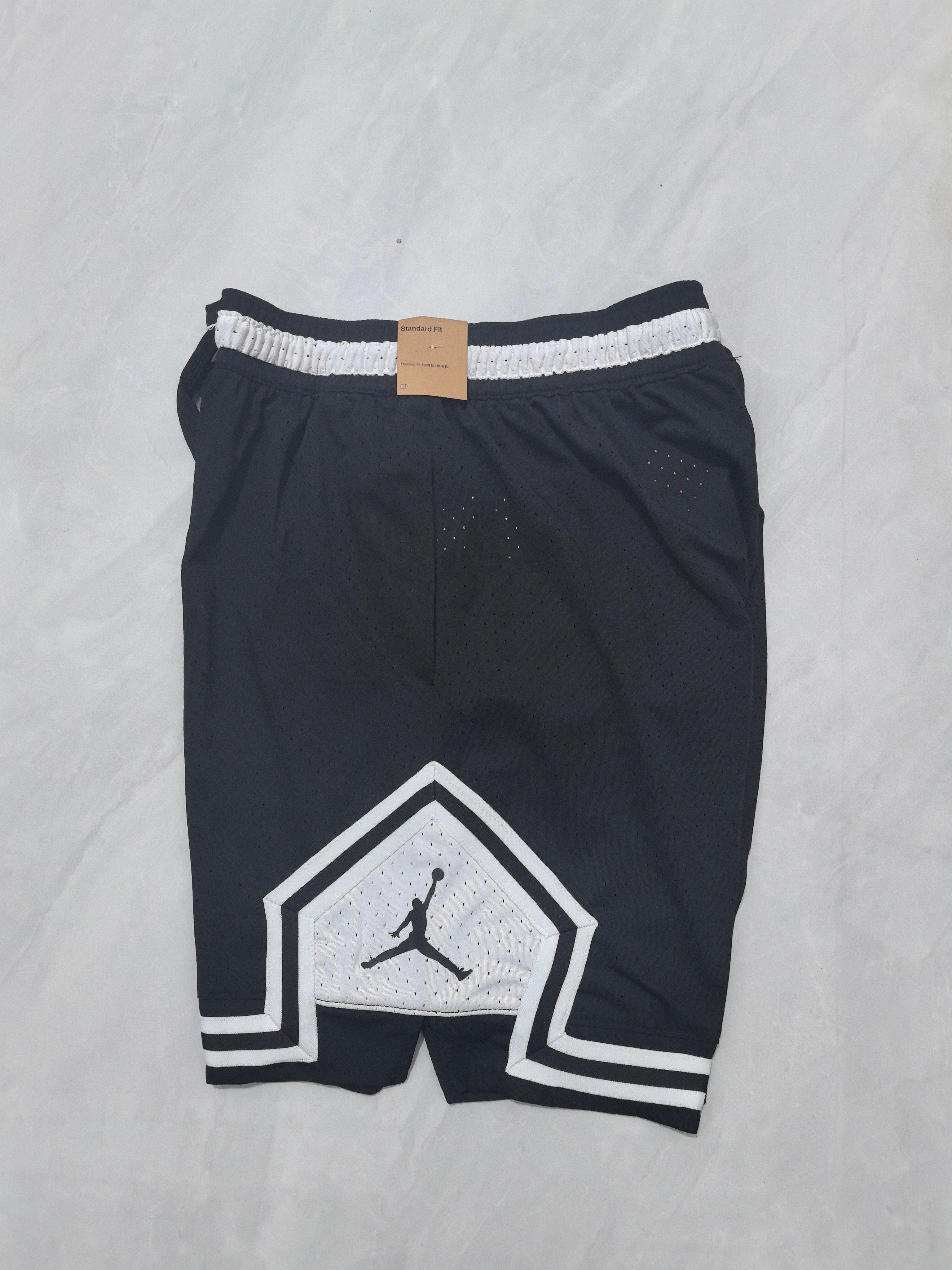 Jordan A-2 black and white basketball shorts