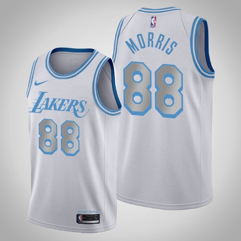 Maillot Morris 88 Lakers blanc/bleu