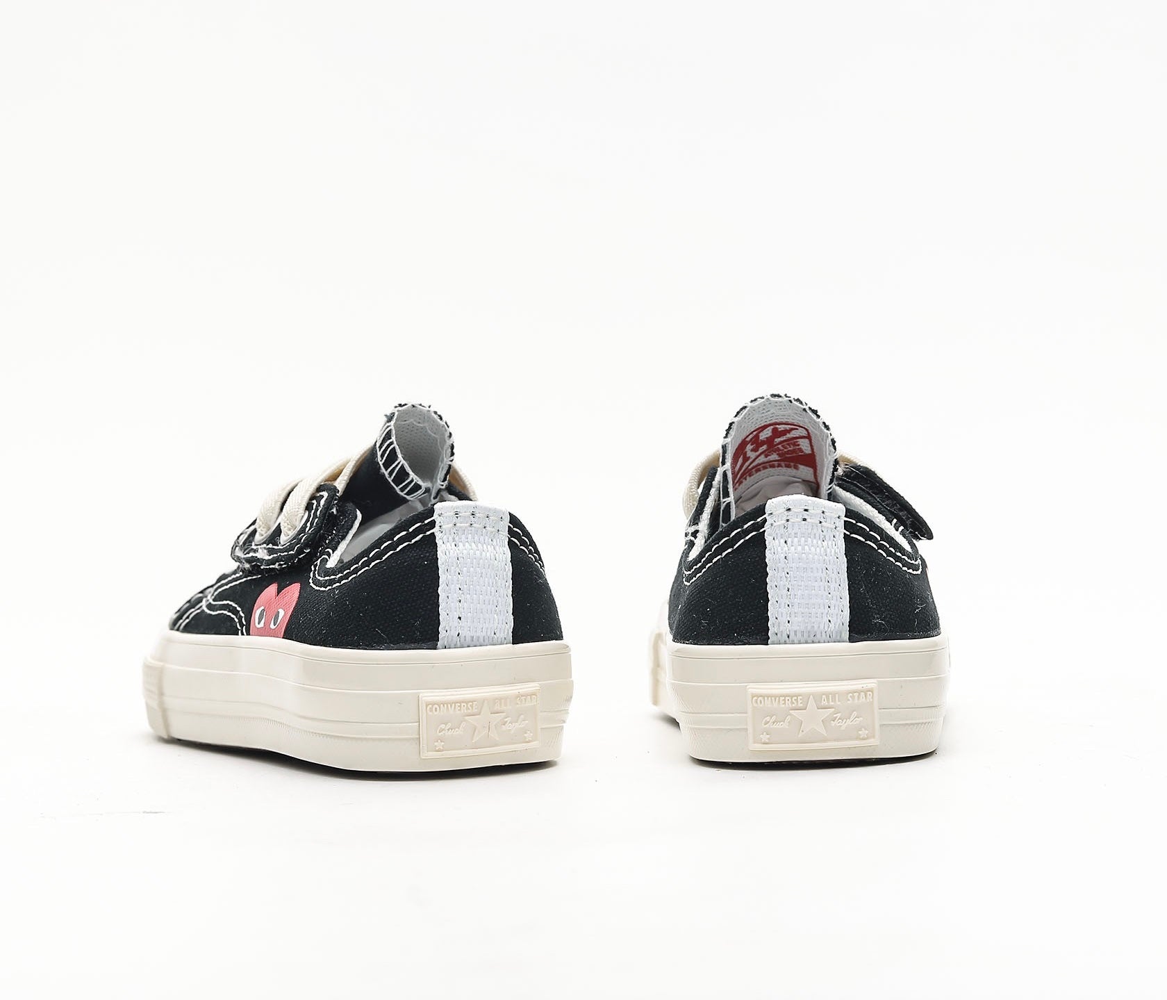 Converse heart black shoes