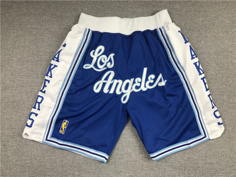 Short Los Angeles bleu et blanc