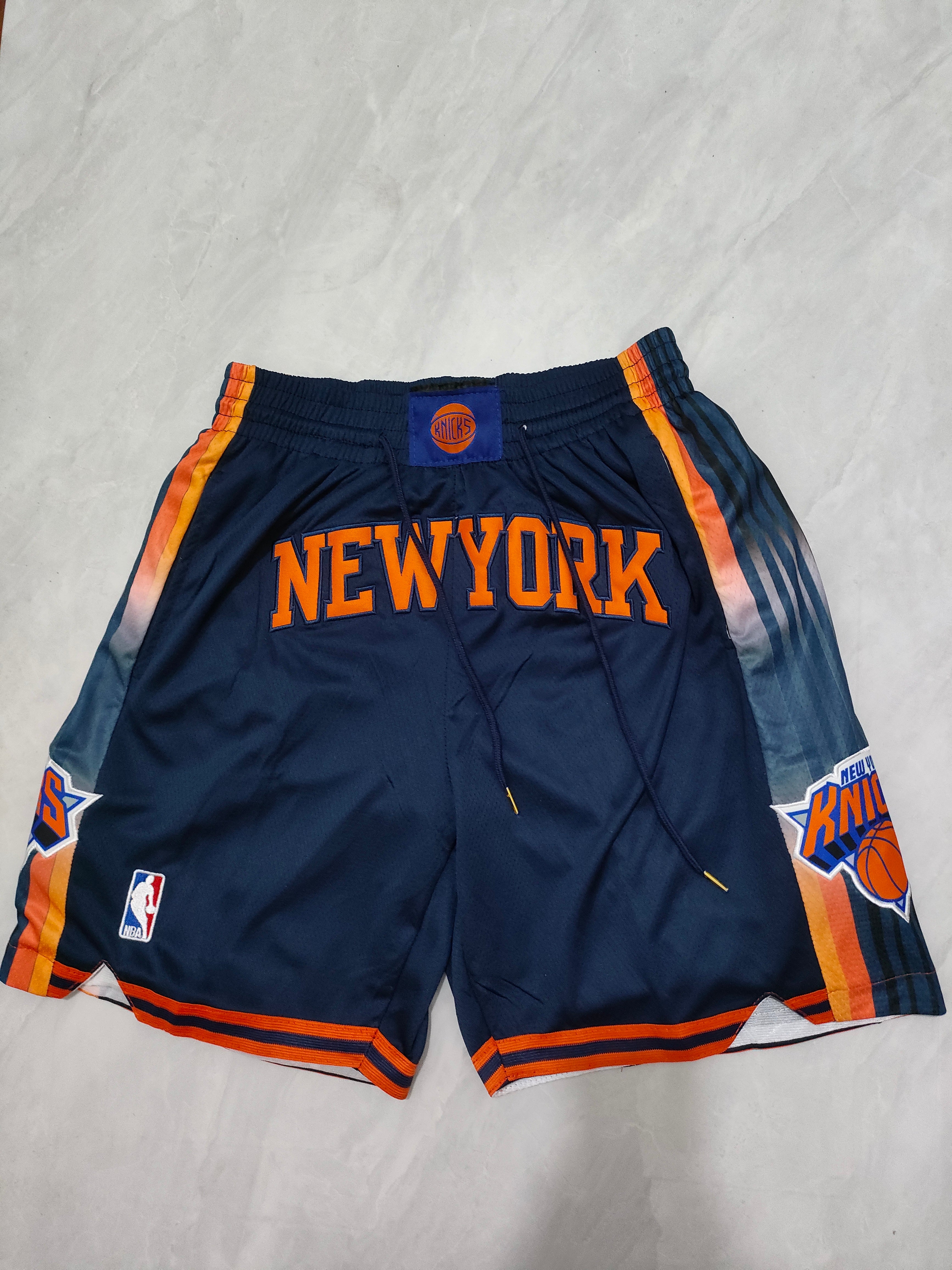 Knicks navy blue statement pocket shorts