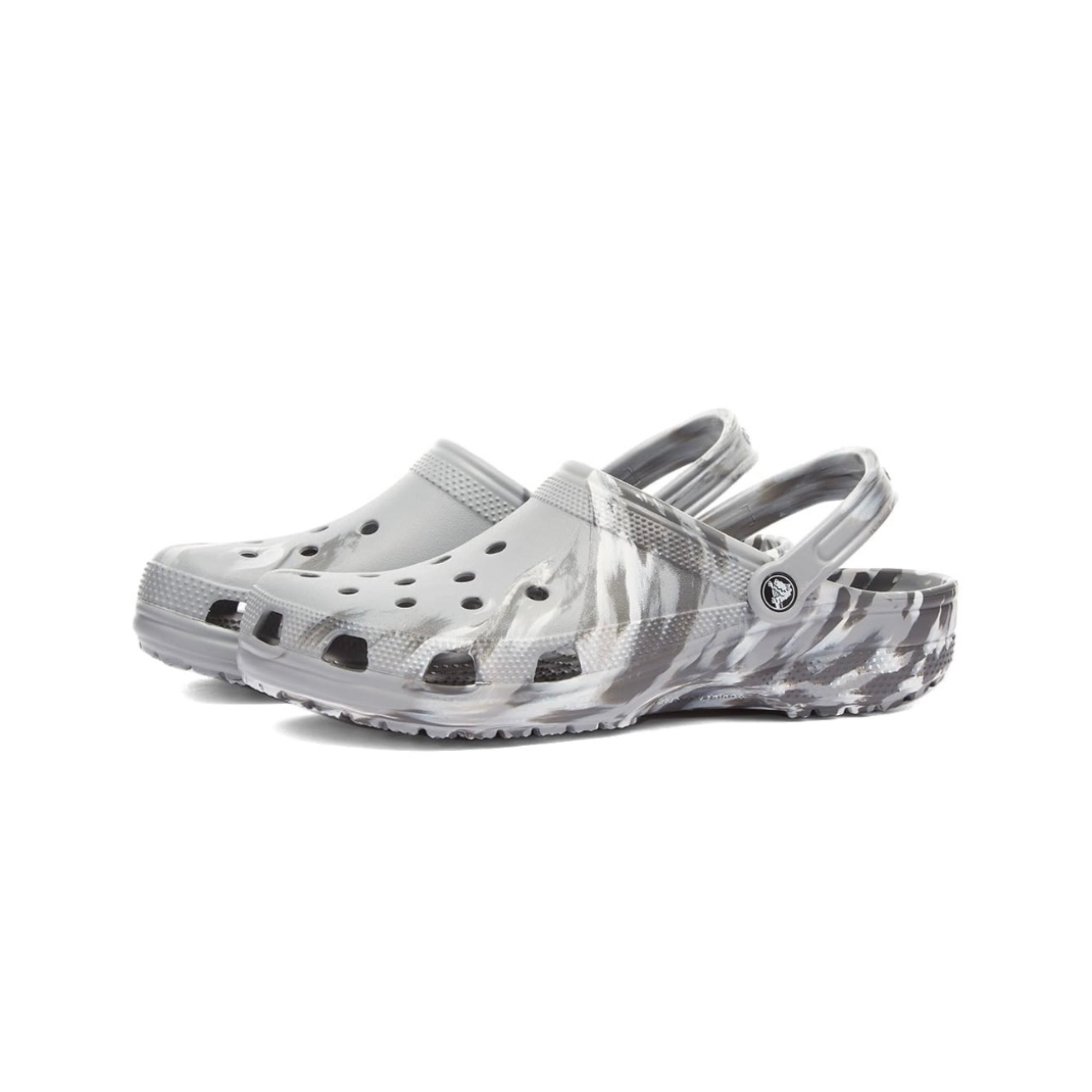 Marble grey crocs