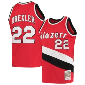 Maillot rouge rétro des Portland Trail Blazers