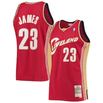 Maillot rouge rétro des cavaliers de Cleveland