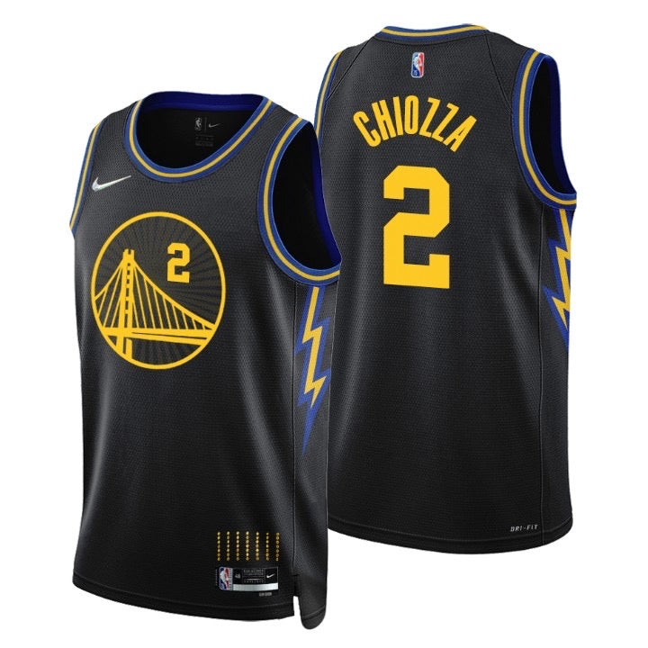 State warriors black 2 chiozza jersey