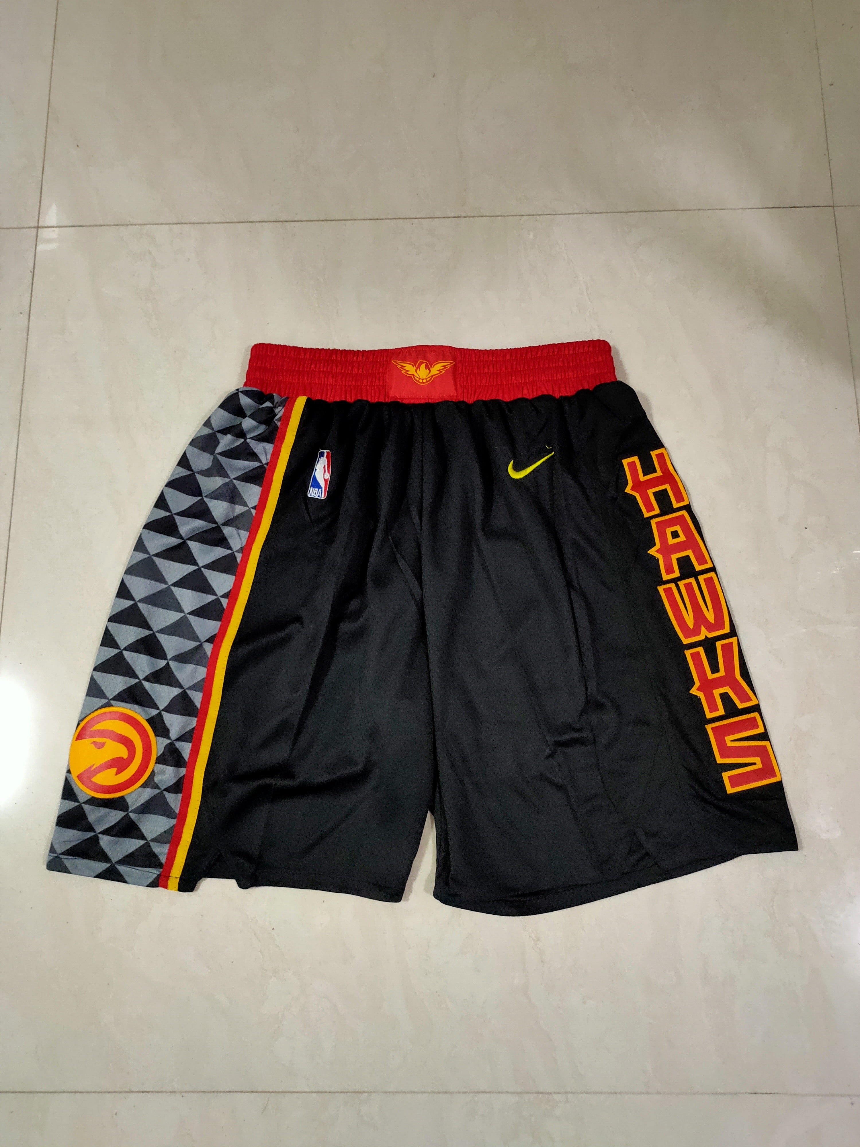 Atlanta hawks black and orange shorts