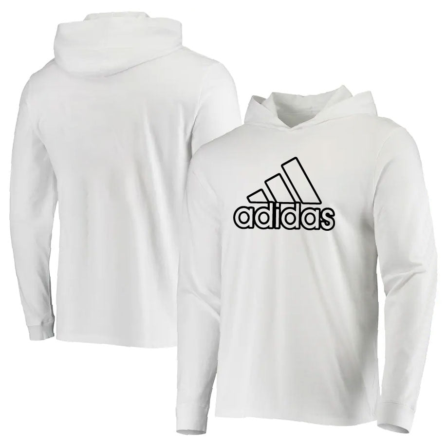 Adidas white and black hoodie