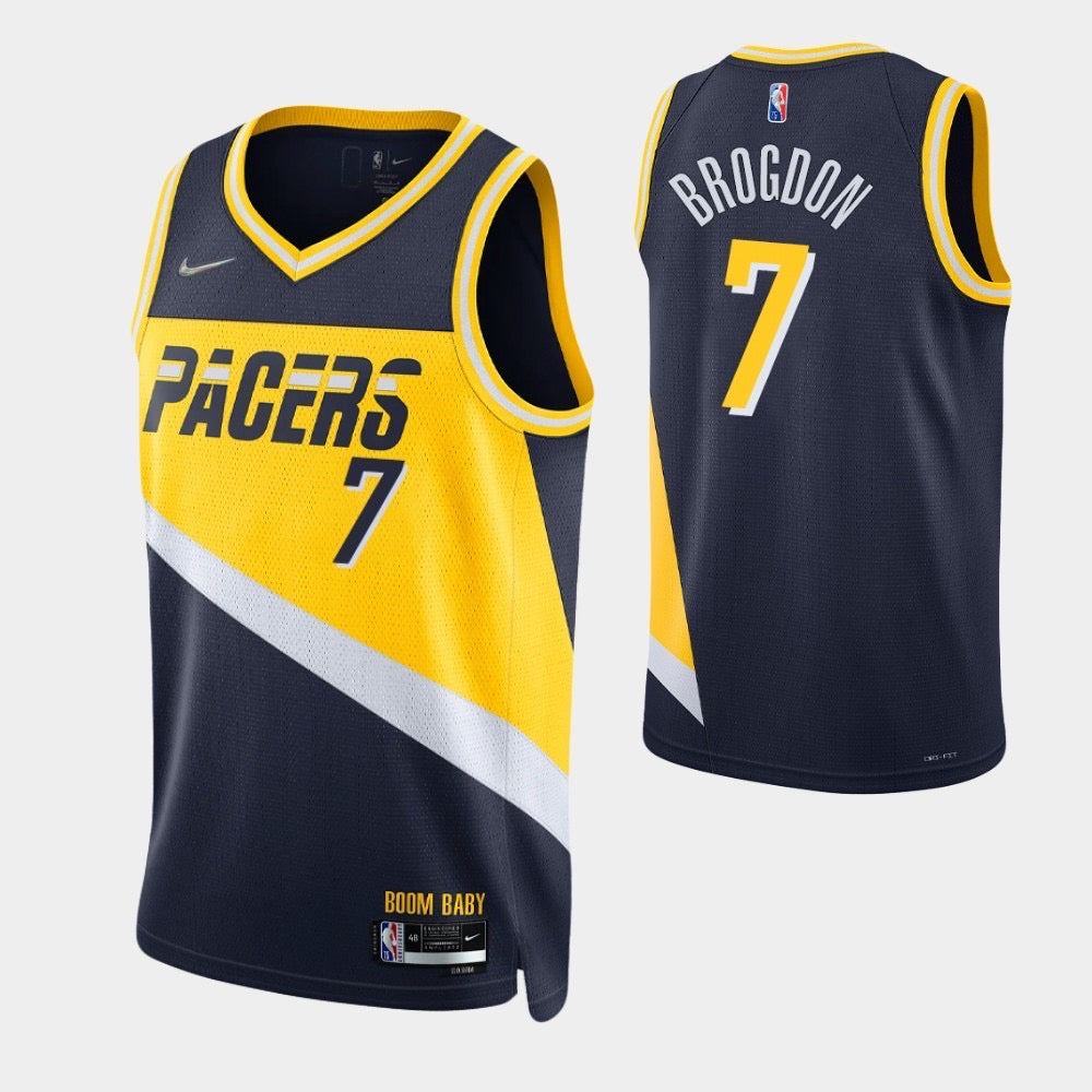 Maillot Pacers noir/jaune 7 brodgon